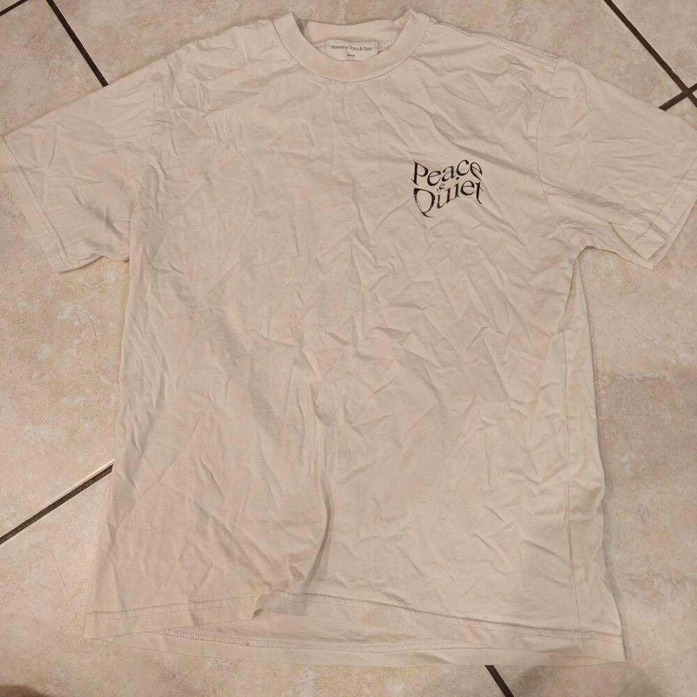 Museum-of-peace-quiet Men's White and Cream T-shirt